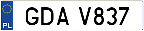 Trailer License Plate